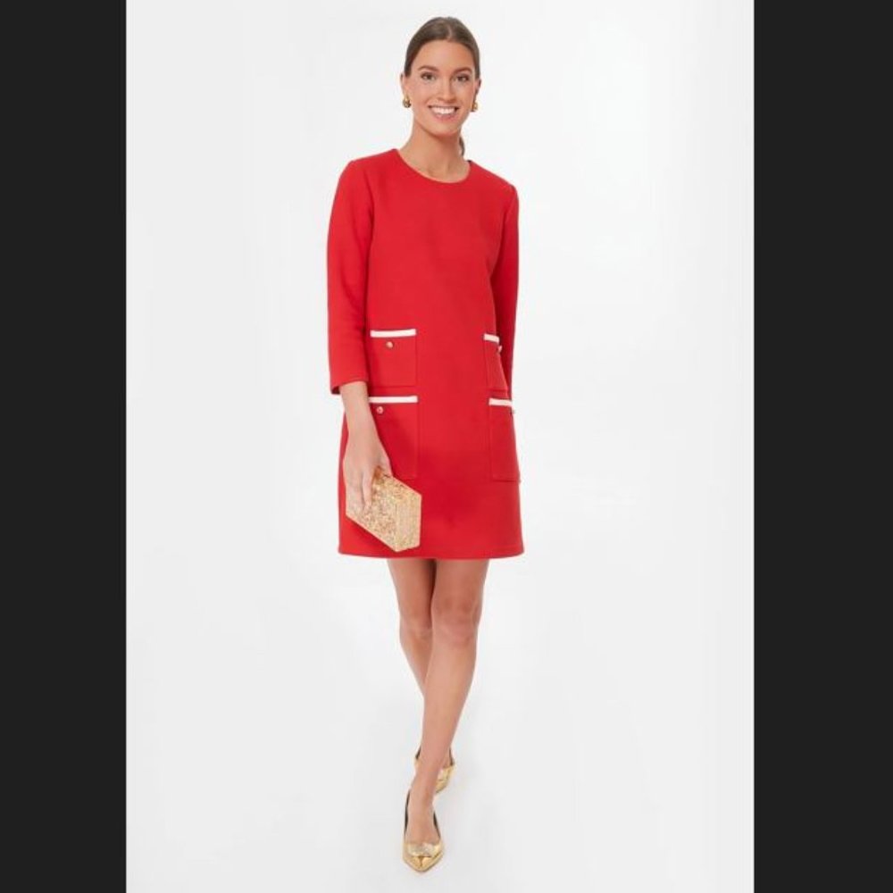 Tuckernuck Red Francoise Mod Mini Dress